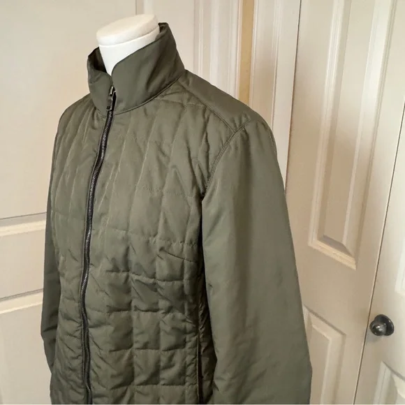 Aether Alta Quilted Jacket Discovery Olive Green Women’s Medium 3 Zip Coat - Picture 3 of 13